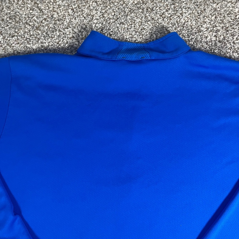 Nike Dri-FIT Quarter Zip Pullover Mens XL Blue Grey Mesh Athletic Golf Shirt - Picture 8 of 8